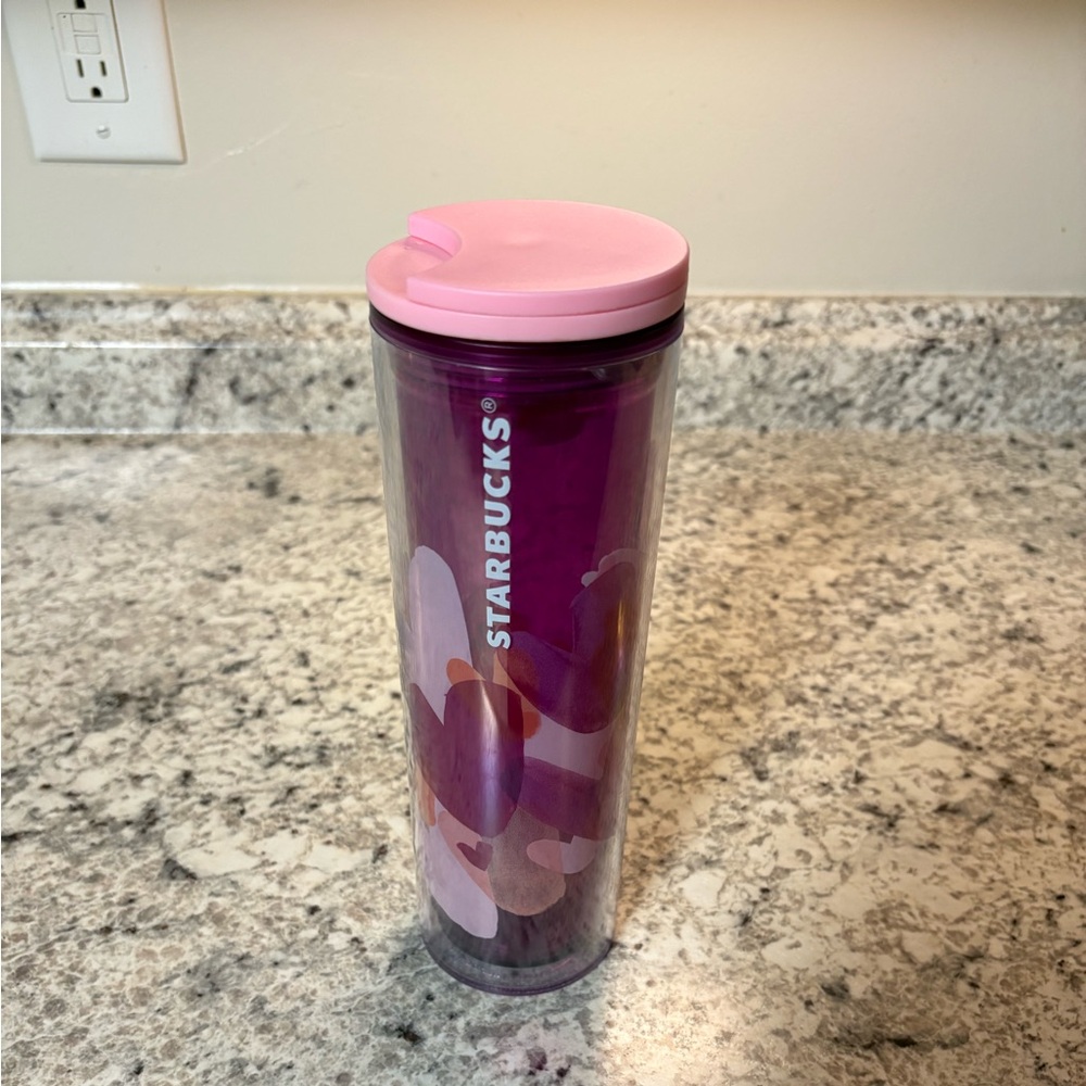 Starbucks Pink and Purple Travel Tumbler